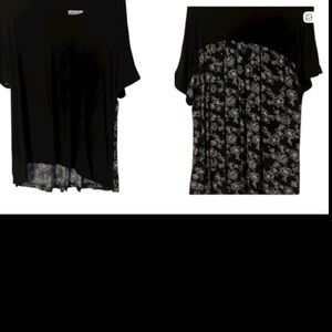 Ava & Viv Black Top with White Accents